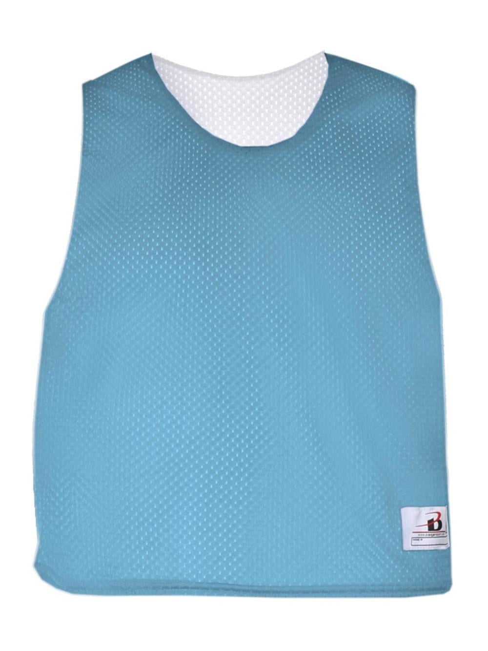 B8560 Adult Lacrosse Reversible Practice Jersey Columbia Blue, White
