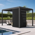 thumbnail image 6 of Mirador 111S Outdoor Pergola Aluminum Deco Wall Skyline 1/3 10' Side, Dark Grey (Not Pergola), 6 of 8