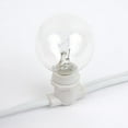 thumbnail image 4 of Novelty Lights G30 Warm White LED Globe Outdoor String Lights with 25 Bulbs Vintage Bulbs White Wire 25 Feet, 4 of 7
