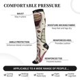 thumbnail image 2 of Rateoe Vintage Coffee Compression Socks for Women and Men 20-30mmHg-Circulation Support Socks Knee High Nurse Pregnant Running Medical and Travel Athletic, 2 of 7