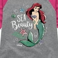 thumbnail image 3 of Disney - Ariel Sea Beauty - Toddler & Youth Girls Raglan Graphic T-Shirt, 3 of 5