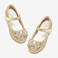 thumbnail image 2 of Stelle Girls Mary Jane Glitter Shoes Wedding Party Flats Dress Pump Shoes for Kids Toddler Flower Girl Low Heel Princess Shoes,Gold, 2 of 8