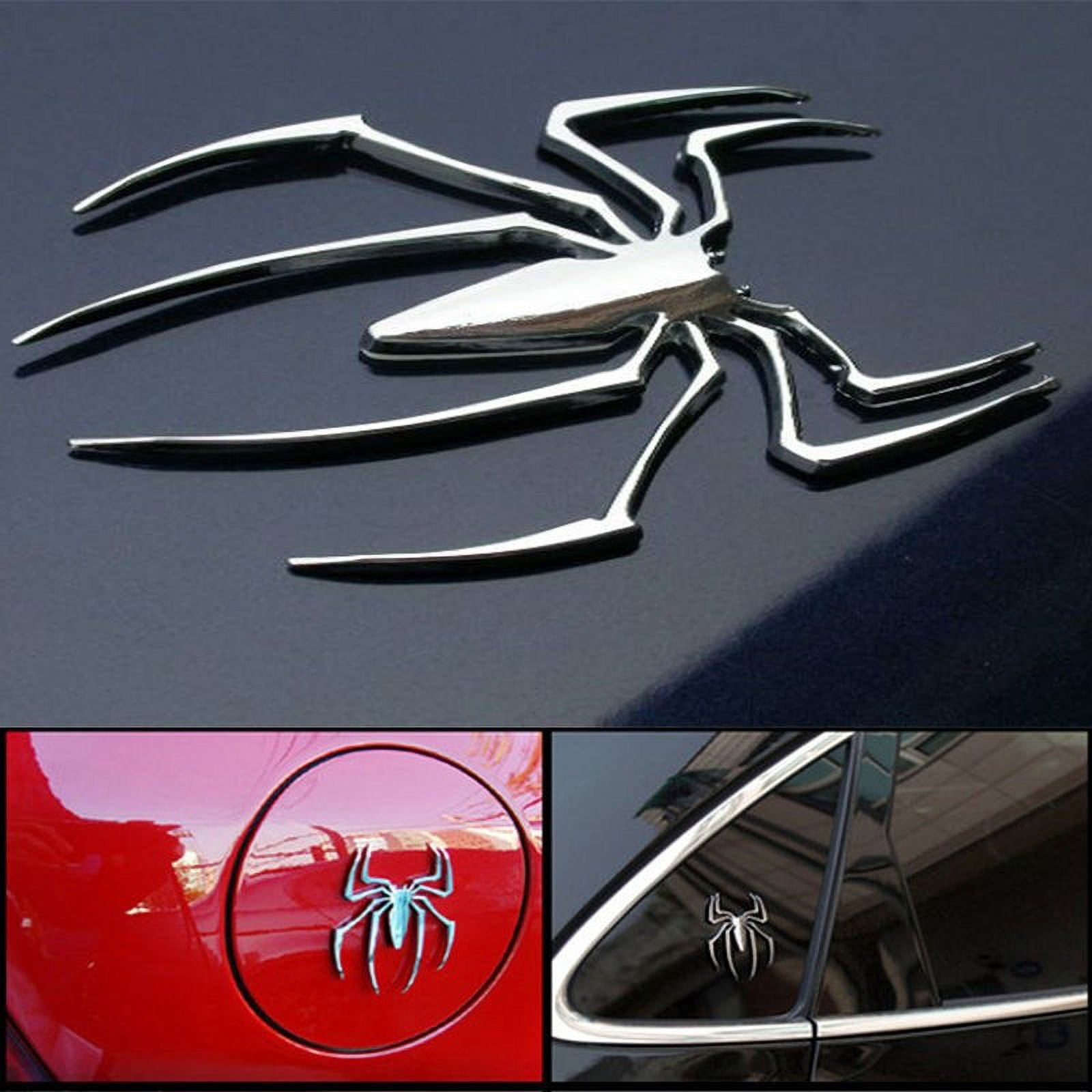 2 PCS 3D Scorpion Emblem Badge Car Side/Rear/Front Decorations Metal Sticker Decals Logo (Silver