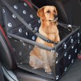 thumbnail image 3 of Funda para Asiento de Coche para Perros, Funda Frontal para Mascotas para Coches, Camiones Y SUV, Funda Impermeable Y Antideslizante para Asiento de P Impresión de negro Yinane Asiento elevador para el automóvil, 3 of 7