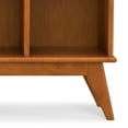 thumbnail image 3 of Simpli Home Draper SOLID HARDWOOD 57 inch Wide Mid Century Modern 8 Cube Storage Sofa Table in Teak Brown, 3 of 12