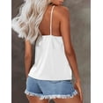 thumbnail image 4 of Oudiya Womens Silk Satin Tank Tops V Neck Camisole Spaghetti Strap Top Summer Basic Blouse, 4 of 6
