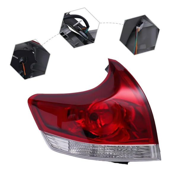 For 2009 2010 2011 2012 Toyota Venza Driver Side Left Outer Tail Light Rear Lamp Direct-fit Replacement