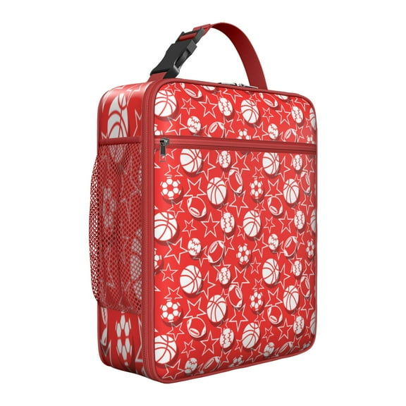 Team Sports Lunch Box Gift Set - Insulated Cooler Bag for Baseball, Football, Basketball, Volleyball Fans - Personalized Team Meal Tote Idea