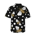 thumbnail image 3 of Daiia Honey Bees at Night Hawaiian Shirt for Men Gentle Cotton Regular Short Sleeve Casual-X-Large, 3 of 9