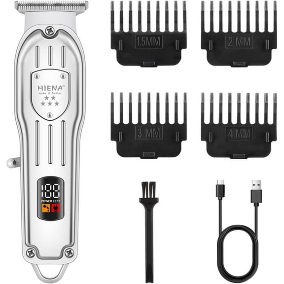 Professional Hair Trimmer for Men, Electric T-Blade Beard Trimmer, USB Rechargeable Wireless Haircut Clippers, Cordless Hair Clippers, Gifts for Men