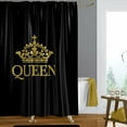 thumbnail image 2 of African American Expressions Shower Curtain Black and Gold Rustic Crown Shower Curtain with Bathroom Curtain r, 2 of 7