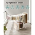 thumbnail image 4 of SONGMICS Clothes Drying Rack, Laundry Rack, Free-Standing Indoor Airer, 21.7 x 58.3 x 39.4 Inches, White and Pink ULLR052P01, 4 of 14