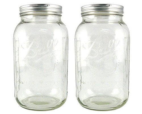 Grant Howard Jumbo Mason Embossed Glass Storage Jar Clear 92 Ounces 
