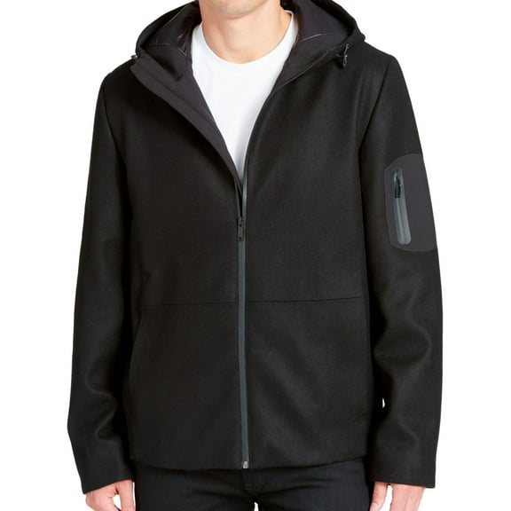 Dkny Mens Mixed-Media Coat