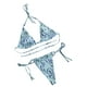 thumbnail image 1 of Conjunto de bikini dividido con estampado de contraste de pecho alto y cómodo para mujer Conjuntos de traje de baño de dos piezas OAVQHLG3B Store lin121212, 1 of 3