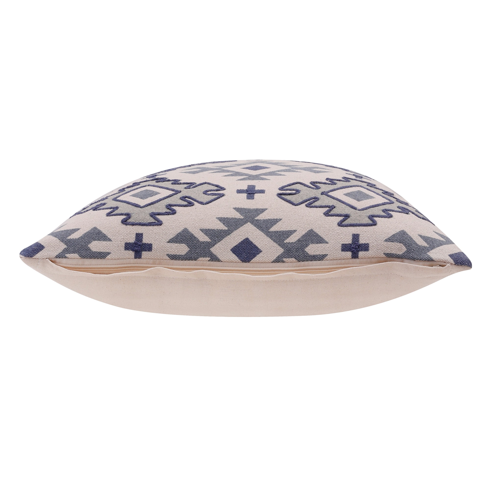 Harlow Hill 20" x 20" Blue/Gray Geometric Cotton Adult Decorative Throw Pillow Cover