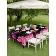 thumbnail image 3 of Outdoor Tablecloth with Umbrella Hole and Zipper, Happy Birthday Pink Rectangle Table Cloth 54x80 Inch Waterproof Tablecloth, Gifts Balloons Goblet Glitter Ribbons Black Picnic Table Cover for Patio, 3 of 7