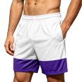 thumbnail image 2 of QSAWXQZ Men's Athletic Shorts Elastic Waist Drawstring Loose Cotton Summer Bottoms with Pockets S, 2 of 7