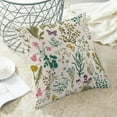 thumbnail image 5 of Spring Pillow Covers 18 X 18 Inch Set of 2, Sage Green Wildflower Plant Floral Decorative Throw Pillow Covers Farmhouse Outdoor Flower Cushion Cases for Couch Sofa Home Decor, 5 of 6