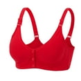 thumbnail image 1 of AherBiu Plus Size Bras for Women Full Coverage Button Front Closure Push up No Underwire Bralettes Everyday Comfort Bras, 1 of 2