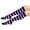 Purple&Black, variant on Women's Men's Christmas Knee High Sock Festive Xmas Costume Striped Socks Long Stocking For Unisex Christmas GiftsA1 Green&White