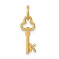 thumbnail image 1 of Collier Pendentif Breloque Monogramme Initiale Lettre K en Or Jaune 14k, 1 of 6
