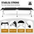 thumbnail image 6 of Portable Folding Camping Cot with Carrying Bag, Army Black, Lightweight Aluminum & Oxford Cot for Outdoor Use RLB, 6 of 10