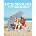 thumbnail image 2 of OutdoorMaster Pop Up Beach Umbrella, Portable Umbrella Shelter, Beach Shade Sun Canopy with UPF 50+ UV Protection, Extendable Floor with Carrying Bag, 2 of 7