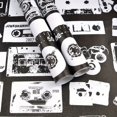 thumbnail image 5 of 1 Roll Durable Nordic Retro Records Tape Wallpaper - Waterproof, Moisture-Resistant & Removable Peel & Stick - Stylish Graphic Pattern for Living Room, Kitchen, Bedroom Decor - Transform Your Home & D, 5 of 5