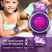 A ALPS Kids Watches 3D Cartoon Wristwatch for Girls Boys Digital Waterproof Wristwatch with 7 Color Lights Birthday Christmas Gift for Kids Ages 3-12