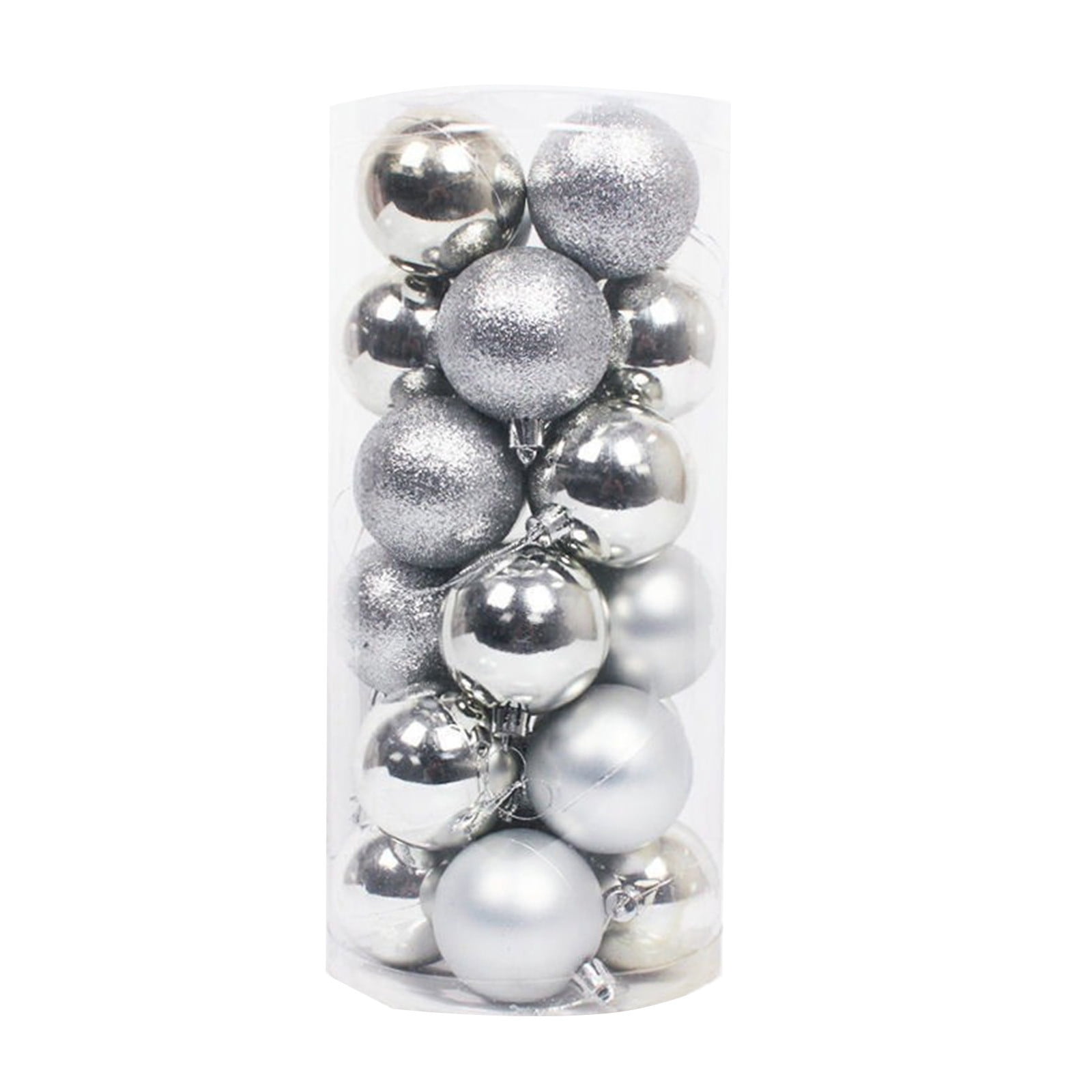 Lot de 24 boules de Noël incassables de 4 cm emballées dans un baril en plastique incassable pour sapin de Noël, décoration de fête d'anniversaire de mariage, violet
