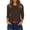 Dark Brown, variant on Women's 3/4 Sleeve Crew Neck Cotton T Shirts Soft Stretchy Casual Daily Wear Layering Tops Classic Fit