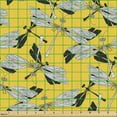 thumbnail image 2 of Ambesonne Dragonfly Fabric by the Yard Upholstery, Jumble Animals Sketch, 10 Yards, Earth Yellow Dark Grey, 2 of 5