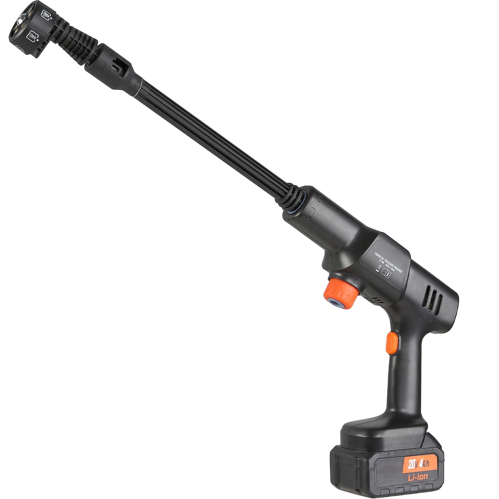 Cordless Pressure Washer 652 PSI with Brushless Motor, 3 Pressure Settings, 5 Nozzles, 60 Min Runtime, for Car Patio Fence Cleaning