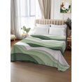 thumbnail image 2 of Sage Green Ombre Flat Sheet Only Twin Size, Soft Breathable Bed Top Sheets for Mattress, Modern Moire Geometric Abstract Luxury Bedding Flat Sheets for Home Hotel Bedroom Bed Protection, 2 of 9