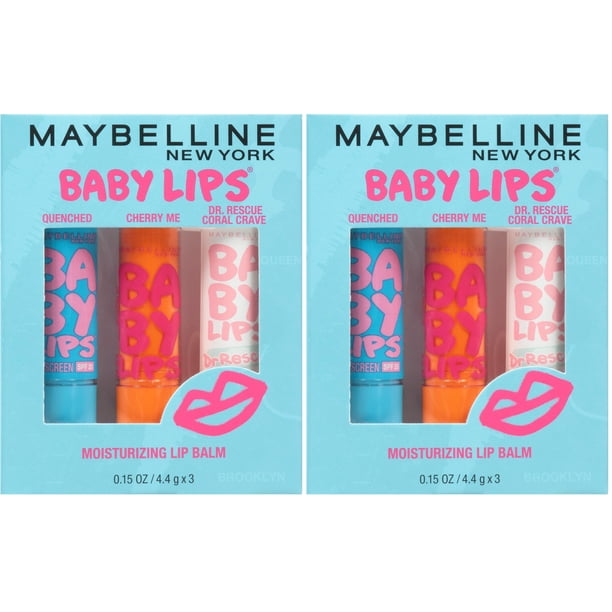 Bálsamo Labial Maybelline Baby Lips Hidratante Pack de 3 Tonos