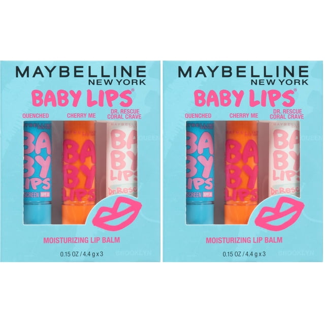 Bálsamo Labial Maybelline Baby Lips Hidratante Pack de 3 Tonos