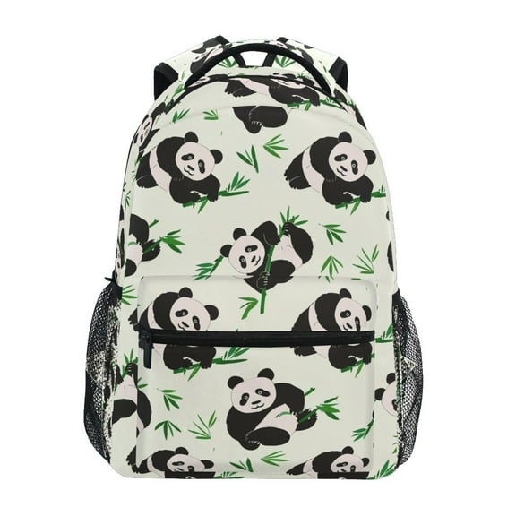 ALAZA Stylish Backpack Panda Green Leaves Elementary Bookbag Personalized Laptop School Bags Travel Daypack