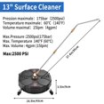 thumbnail image 3 of 13" Pressure Washer Surface Cleaner Attachments,Balabulala 2500 PSI Power Surface Cleaner,with 4 Wheels 1/4" Quick Connector 2 Ex, 3 of 7