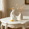 thumbnail image 4 of Cute Ceramic Mini Figurine Small Sculpture Desktop Ornament for Shelf Bookcase Bathroom Office Home Decor Gift for Cat Lover Desk Decor Healing Animal Figure for Zen Corners Tabletop Art Piece Decor, 4 of 5