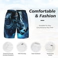 thumbnail image 5 of Lsque Mens Swim Trunks Celestial Ram Night Sky Pattern - Bathing Suit Compression Liner - Beach Swim Shorts Swimwear - (S-3XL) - Stretch Quick Dry -3X-Large, 5 of 9