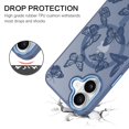 thumbnail image 4 of Funda BENTOBEN para iPhone 16 Plus de 6.7 pulgadas con diseño de mariposa magnética, color azul, 4 of 9