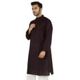 thumbnail image 2 of Atasi Cotton Kurta Solid Ethnic- Festive Long Shirt W/ Pintuck Traditional Indian Wear For Men's, 2 of 7