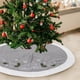 thumbnail image 4 of Fiudx Falda de Árbol de Arpillera Gris Auspiciosa, Tela Suave No Tejida, Flecos de Piel Sintética de Lujo, Fácil Instalación Autoadhesiva, Perfecta para Decorar El Árbol de Navidad, Tamaño 48 X 48 Pu, 4 of 6