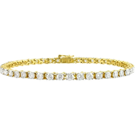 Miabella 6 Carat T.W. Diamond 14kt Yellow Gold Tennis Bracelet, 7.25