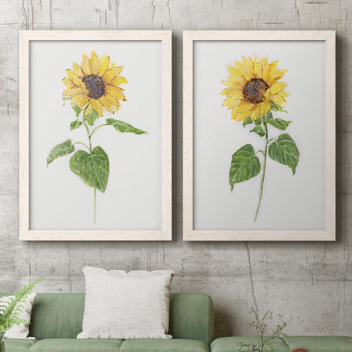 Sunflower I - Premium Framed Canvas 2 Piece Set - Ready to Hang