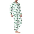 thumbnail image 2 of Wukai Turtle Men's Long-Sleeve Pajama Set - Comfortable Sleepwear with Button-Down Shirt and Pants-Small, 2 of 6