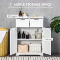 thumbnail image 4 of Freestanding Bathroom Storage Cabinet, Floor Cabinet with 2 Drawers, Adjustable Shelf, for Bathroom, Living Room or Entryway, White$$Home Decor, Kitchen, & Other, 4 of 9