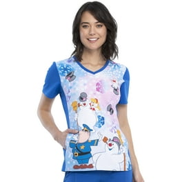 Tooniforms Scrubs Top For Men Women V-Neck TF714, S, Space Jam