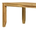 thumbnail image 4 of Coco 87 Inch Modern Dining Table, Acacia Wood Chamfered Block Legs, Brown, 4 of 5